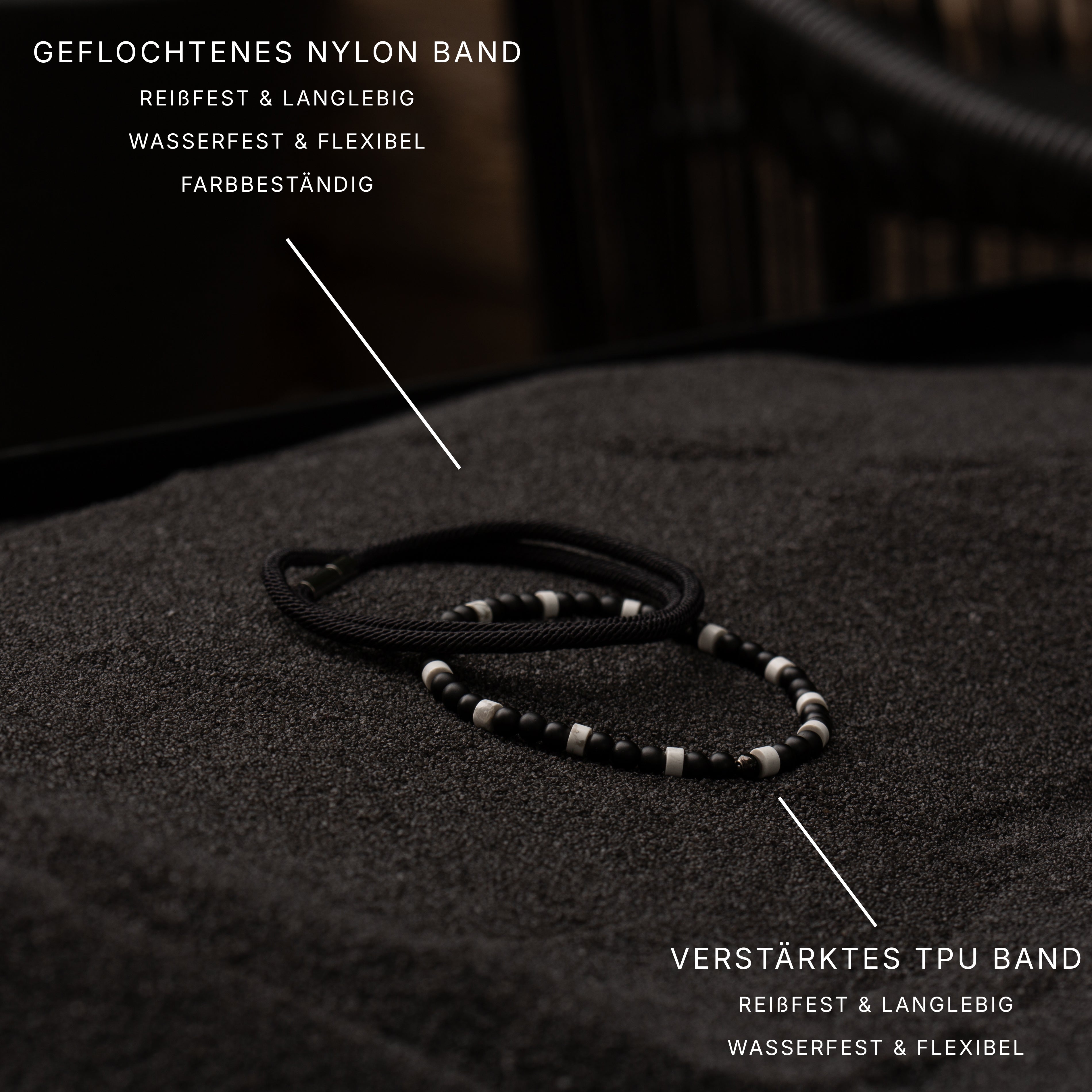 BLACK AND WHITE ARMBAND