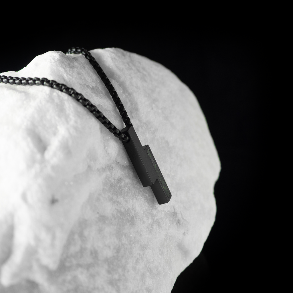 SLASH GRÜNER MARMOR - SCHWARZ